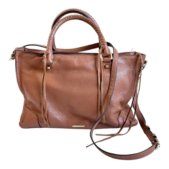 Rebecca Minkoff Brown Leather Regan Satchel Bag - Picture 1 of 12